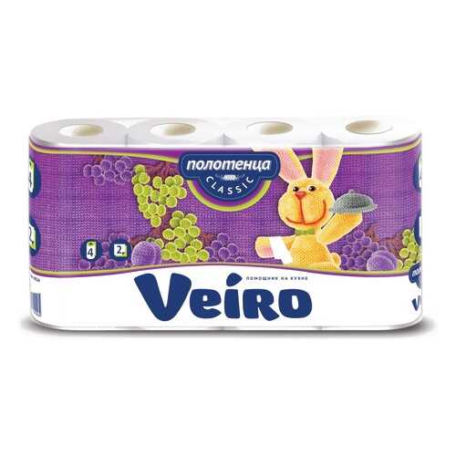 Полотенца бумажные Veiro Classic с тиснением 4 рулона 2 слоя в Хофтер