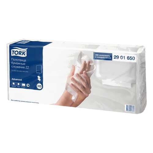 Полотенце листовое tork advanced singlefold сложения zz, 2 слоя, 5*200шт в Хофтер