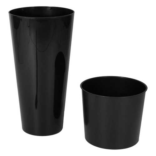 Кашпо для цветов Prosperplast 15/27 Tubus slim shine, антрацит, DTUS300S-S433 в Хофтер