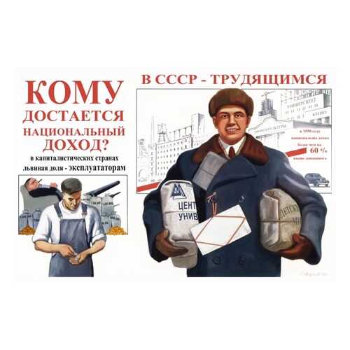 Плакат СТ-Диалог Кому достается национальный доход?, СОВ-736, лам.бумага, 60х40 см в Хофтер