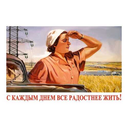 Плакат СТ-Диалог С каждым днем все радостнее жить!, СОВ-877, лам.бумага, 60х40 см в Хофтер