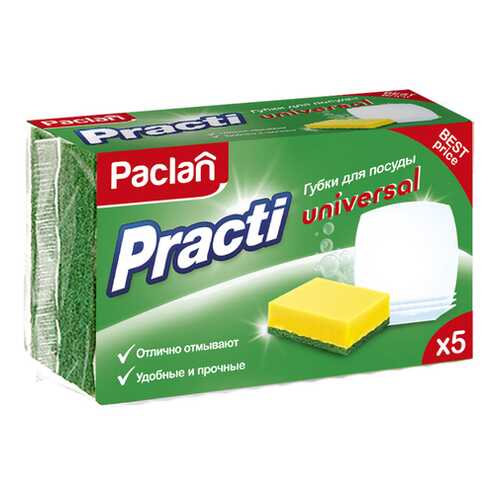 Губка для посуды Paclan Practi Universal 5 шт в Хофтер