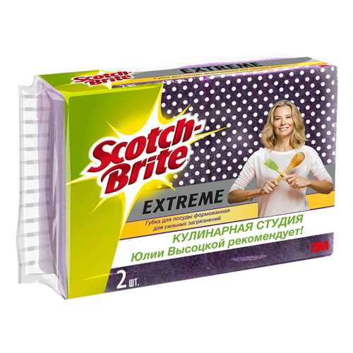 Губка Scotch-Brite extreme для посуды формованная для сильных загрязнений 1 шт в Хофтер