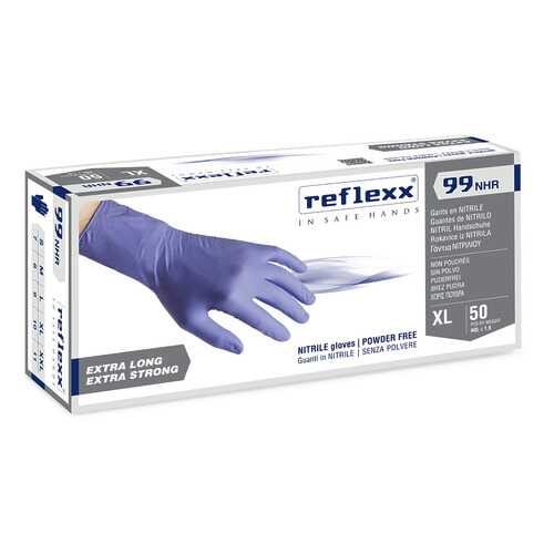 Одноразовые перчатки химостойкие сверхдлинные 29см. Reflexx R99-XXL. 8,8 г 0,15 мм в Хофтер