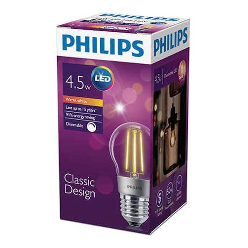Лампа Philips LEDClassic 5-50 W P 45 E 27 WW CL APR в Хофтер
