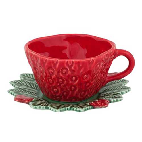 Кофейная чашка с блюдцем Bordallo Pinheiro Strawberries 300 мл в Хофтер