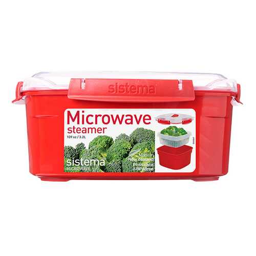 Контейнер Sistema Large Microwave Steamer 3.2л красный (1103) в Хофтер