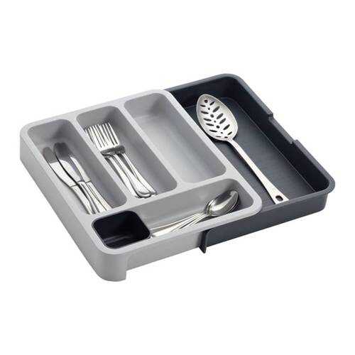 Раздвижной лоток под столовые приборы Expandable cutlery tray серый в Хофтер